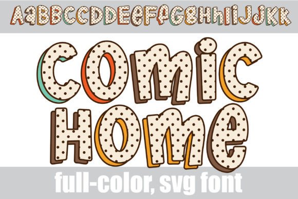 Comic Home: The Full-Color Font That Brings Autumn Whimsy to Your Designs