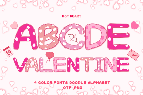 Dot Heart: Your Adorable Color Font for Valentine's Day and Beyond
