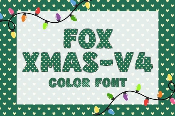 Fox Xmas-v4: A Playful Color Font for Festive Designs