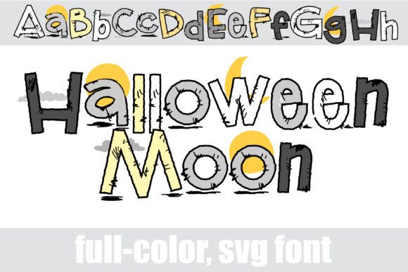 Halloween Moon: A Full-Color Font for Spooky, Standout Designs