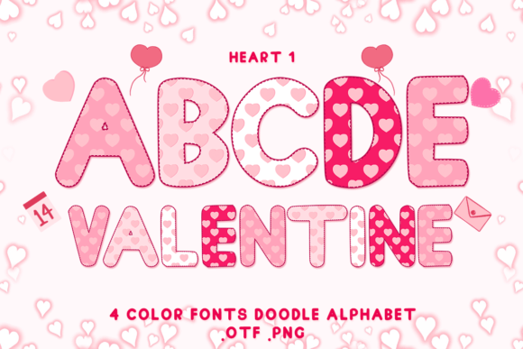 Heart 1: Adorable Color Fonts for Every Design