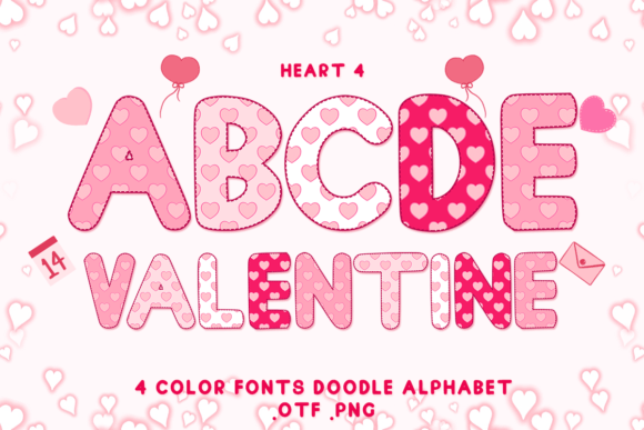 Heart 4: A Color Font Designed for Creative Expression