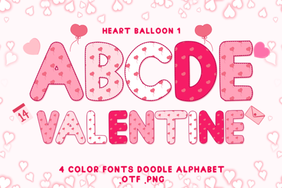 Heart Balloon 1: A Playful Color Font for Creative Projects