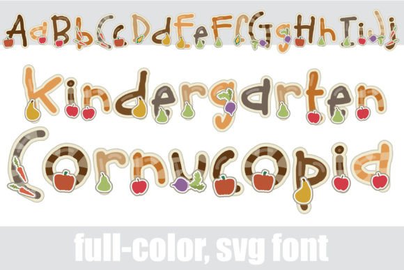 Kindergarten Cornucopia: A Burst of Autumn Charm for Your Designs