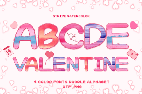 Stripe Watercolor: Your New Favorite Adorable Color Font